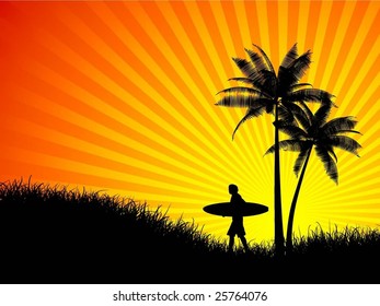 Morning surfer