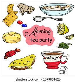 morning tea breakfast set color