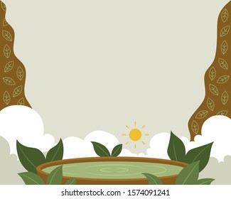 Morning tea copy space background template