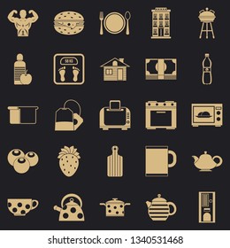 Morning tea icons set. Simple set of 25 morning tea vector icons for web for any design