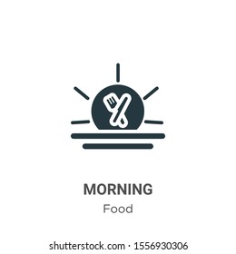 Morning vector icon on white background. Flat vector morning icon symbol sign from modern food collection for mobile concept and web apps design.
