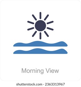 Morning View and ecology icon concept