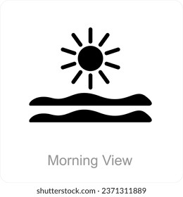 Morning View and ecology icon concept