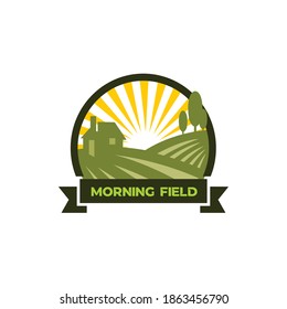 morning view in the morning, sun rise natural view, vector illustrations