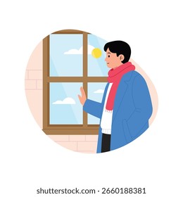 Ilustración vectorial de Morning View. Archivo EPS 10