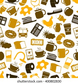 morning wake up theme color icons set eps10