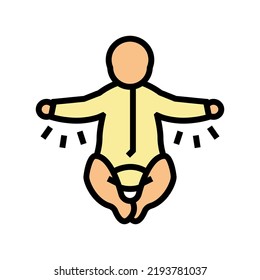 moro reflex color icon vector. moro reflex sign. isolated symbol illustration