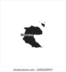 Morobe Papua-Neuguinea-Karte und schwarzer Buchstabe Design auf weißem Hintergrund