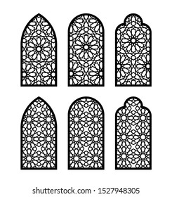 Moroccan Arch Window Door Set Cnc Stock Vector (Royalty Free ...