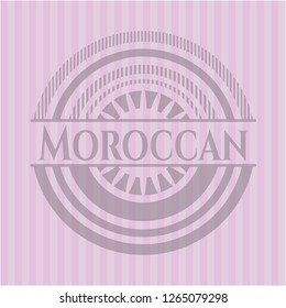 Moroccan badge with pink background