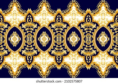 Moroccan baroque rococo pattern design. Ethnic Aztec fabric carpet mandala ornament boho chevron textile decoration wallpaper. Tribal turkey African Indian traditional vector illustrations background 
