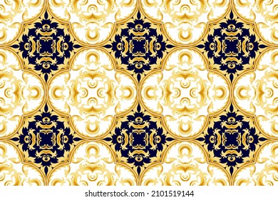Moroccan baroque rococo pattern. A
Ethnic Aztec fabric carpet mandala ornament boho chevron textile decoration wallpaper. Tribal turkey African Indian traditional vector illustrations background 