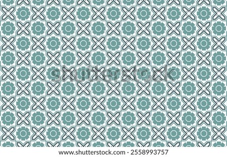 Moroccan blue and white tile design pattern