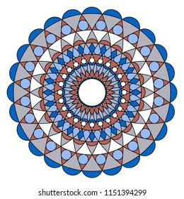 Moroccan color mandala vector illustration