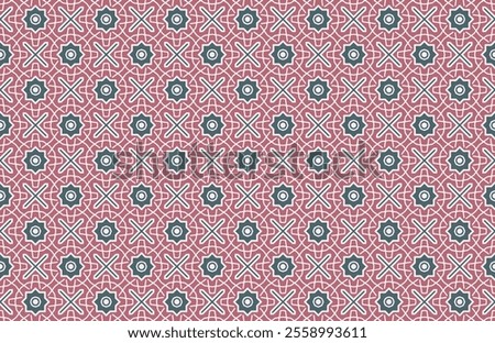 Moroccan colorful fabric design pattern