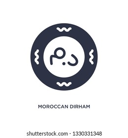 moroccan dirham icon. Simple element illustration from africa concept. moroccan dirham editable symbol design on white background. Can be use for web and mobile.