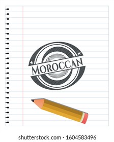 Moroccan drawn in pencil. Vector Illustration. Detailed.