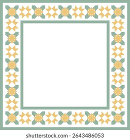 Moldura da fronteira da arte étnica marroquina. Elementos decorativos. para impressão, livros, fundo, livro de história e outros fins.