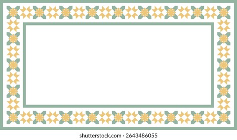 Moroccan ethnic art border frame. Decorative elements. for printings, book, background, story book and other purposes.