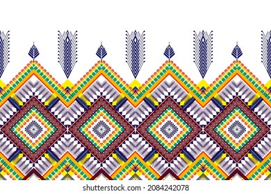 Moroccan ethnic pattern design. Aztec fabric carpet mandala ornament boho chevron textile decoration wallpaper. Tribal turkey African Indian traditional embroidery vector illustrations background 
