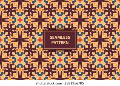 Moroccan Ethnic seamless pattern design. Aztec fabric carpet mandala ornament chevron textile decoration wallpaper. Tribal turkey African Indian traditional embroidery vector illustrations background