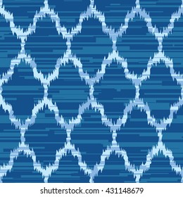Moroccan faux fabric pattern seamless vector background tile