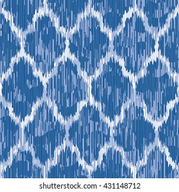 Moroccan faux fabric pattern seamless vector background tile