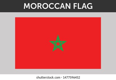 Moroccan Flag illustration vector design