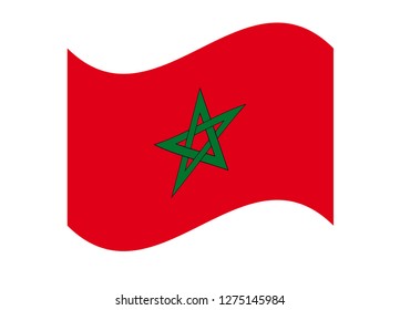 Moroccan flag vector
