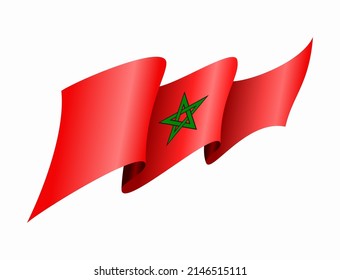 marokkanische Flagge, abstrakter Hintergrund. Vektorgrafik.