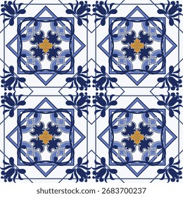 Patrón de azulejo de celosía floral marroquí
