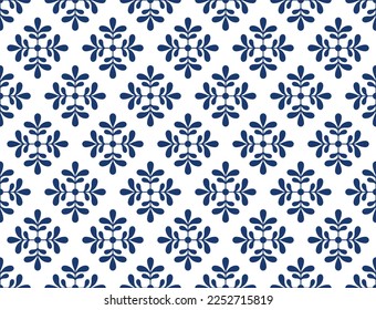 Moroccan floral minimalistic seamless pattern vector illustration
