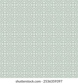 Moroccan geometric seamless pattern in for wallpaper, ceramic or fabrics. Harmony of soft light pastel green.