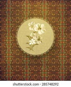 Moroccan grunge floral patterned background