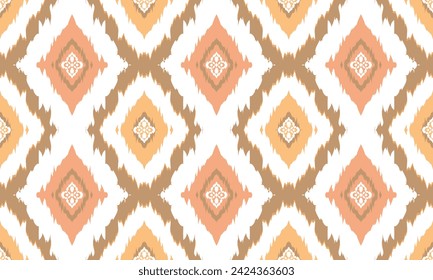 Moroccan ikat pattern ethnic beautiful background art. Folk embroidery textile fashion seamless pattern.Design for background ,curtain, carpet, wallpaper, clothing, wrapping, Batik.