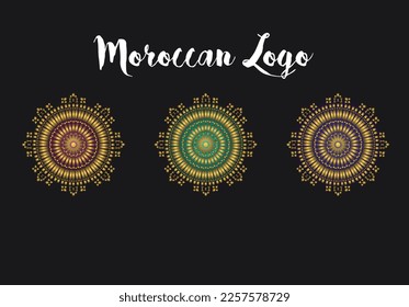 Moroccan Logo circular ornamental shape