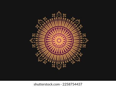 Moroccan Logo circular ornamental shape