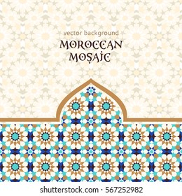 Moroccan mosaic background