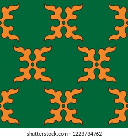 The Moroccan mural decorative design art symbol