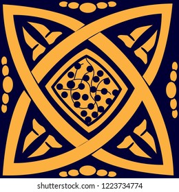 The Moroccan mural decorative design art symbol