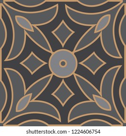 The Moroccan mural decorative geometric seamless pattern