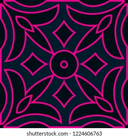 The Moroccan mural decorative geometric seamless pattern