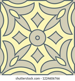 The Moroccan mural decorative geometric seamless pattern
