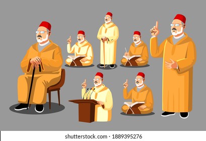 Moroccan Muslim Scholar modelling concept