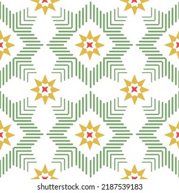 MOROCCAN PATTER FOR GRAPHIC WORKS,Seamless vector pattern in geometric ornamental style Geometric ornamental vector pattern. Abstract green background