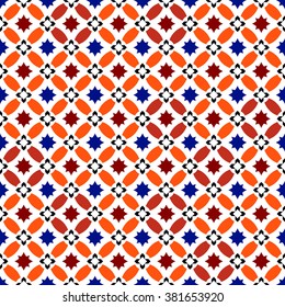 Moroccan Pattern. Mosaic Tiles. Islamic Ornaments. Seamless Vector Background