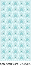 Moroccan pattern ornamental vector design blue. Set 1