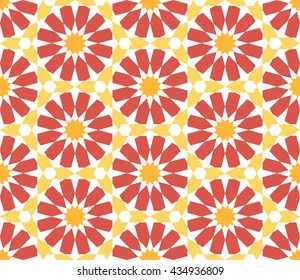 Moroccan pattern as seamless mosaic. Vector illustration