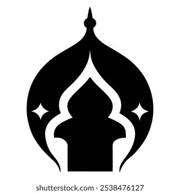 Marokkanische Muster Silhouette Vektorgrafik sechs