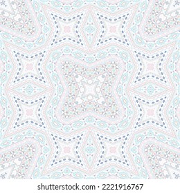 Diseño gráfico de ornamentos repetitivos marroquíes. Textura geométrica de Damasco. Alfombras de estilo étnico. Motivos de bordado al estilo tribal.
